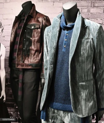 $1498 Nuevo Abrigo Chaqueta Blazer John Varvatos Terciopelo Aplastado EU50 US40 Foto 1 de 4