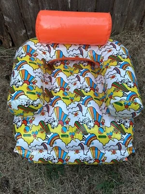 Vintage Peter Max Inflatable Chair, Floating Pool Chair Psychedelic 1969,HTF - Image 1 of 4