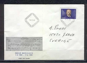 Finland 0225 FDC 1968 1v O Merikanto Composer MUSIC Organ - Picture 1 of 1