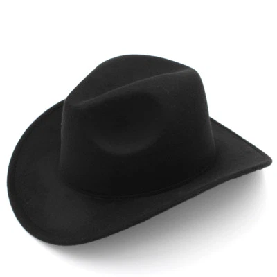 Niños Niños Western Sombrero de Vaquero Fieltro Fedora Jazz Gorra Ala Ancha para Niños Niñas Foto 1 de 4