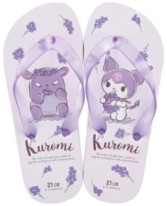 Skater Kids Beach Sandals Kuromi Flower Art Sanrio 21cm SDBE21-A - Picture 1 of 7