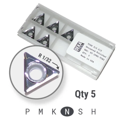 Deka Tool - TCGX 3(2.5)2 Inserts - For Nonferrous Materials (B52 or B36)