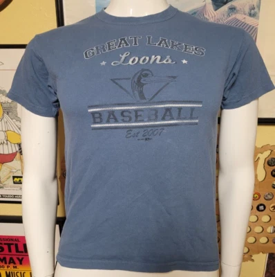 Great Lakes Loons Minor League Baseball T Shirt Youth Large Dodgers Midland MI - Imagem 1 de 3