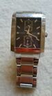 Guess Mens Watch Stainless Steel Pre Owned Rectangle Face