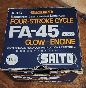 Motor de avión modelo R/C Saito FA-45 MKII AAC 4 tiempos - Imagen 1 de 15