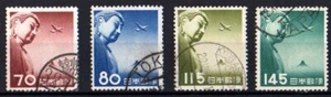 U9759 JAPAN 1953 The great budha and an airplane used - Picture 1 of 1