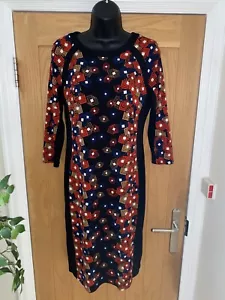 VESTIDO ESTAMPADO GEOMÉTRICO MULTICOLOR COLECCIÓN MARKS & SPENCER TALLA UK 12 - Imagen 1 de 3