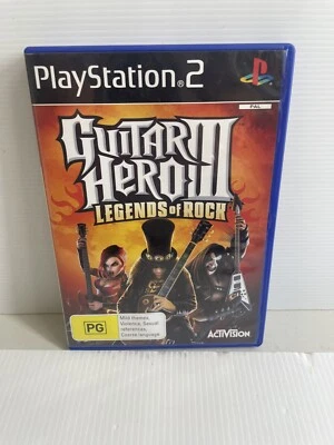 Guitar Hero III Legends of Rock PS 2 PlayStation 2 Game VGC+ Manual & Stickers - Image 1 of 4