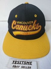 Vintage 90's Starter Snapback Hat Vancouver Canucks Script Rare Hard to find