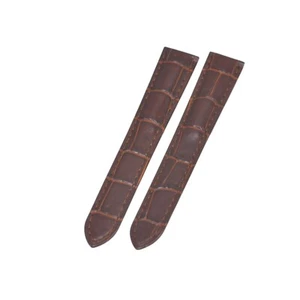 16 mm braunes Leder Uhrenarmband für Cartier Tank Ronde Dive Cle - Bild 1 von 6