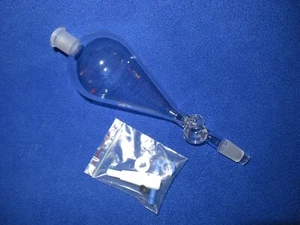 125ml Pear Separatory addition dropping funnel 14/20 PTFE premium product - Picture 1 of 1
