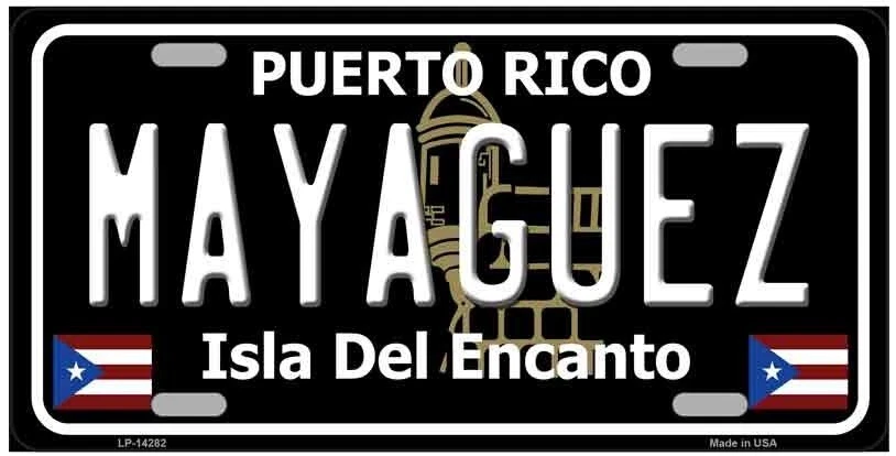 Mayaguez Puerto Rico Black License Plate / Sign / Plaque - Image 1 of 1
