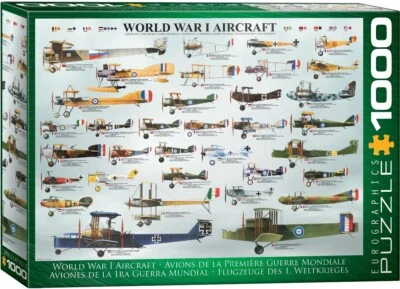 World War 1 Aircraft 1000 Piece Jigsaw Puzzle Eurographics New - Image 1 of 3