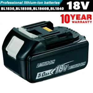 Battery For Makita BL1860B BL1850B Genuine BL1840B 18V Li-Ion 5.0Ah - Picture 1 of 12