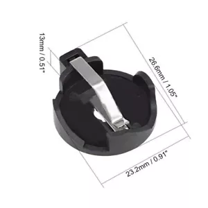 1-20PCS 6V Button Coin Cell Battery Socket Holder Case Black CR2025 CR2032 BS-7 - Picture 1 of 4