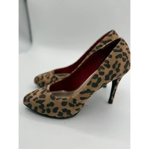 Christian Siriano Leopard Print Pumps Stiletto Heels Classic 7.5 - Picture 1 of 5