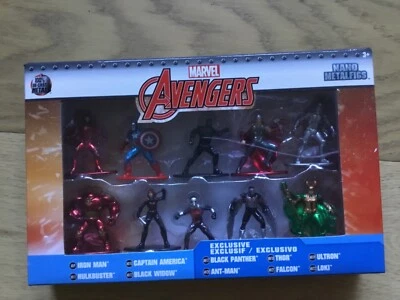 Nano Metalfigs Marvel Avengers 10 Pack With Exclusives Die-Cast Metal New 2017 - Image 1 of 2