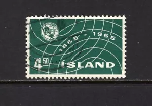 Islandia 1965 4,5 k emblema ITU fino usado Sc 370-1 - Imagen 1 de 1