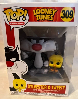 Figura Vinilo Funko Pop #309 Animación Looney Tunes Sylvester & Piolín Foto 1 de 4