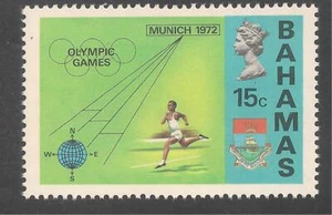 Bahamas #337 (A38) En muy buen estado sin montar o nunca montada - 1972 15c corriendo, brazos de las Bahamas, brújula - Imagen 1 de 1