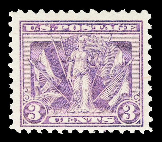 Scott 537 1919 3c Victory Issue Mint F-VF OG NH Cat $20 - Image 1 of 1