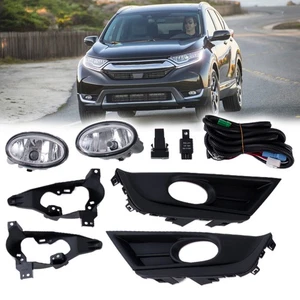 Pair Fits 2017 2018 2019 Honda CRV CR-V Bumper Fog Lights Driving Lamps W/Wiring - Foto 1 di 10