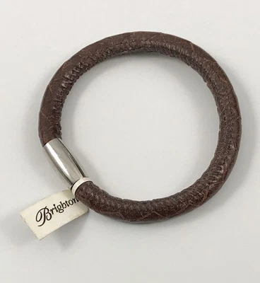 Brazalete Brighton Nuevo con Etiquetas Woodstock Cuero Moca Añadir Dijes Talla Pequeña 7 In. #1101 Foto 1 de 4