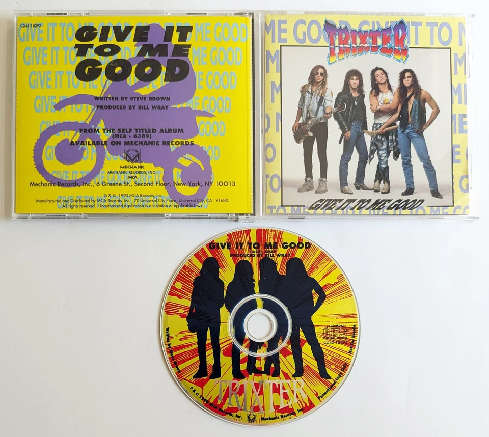 TRIXTER Give It To Me Good CD Single 1990 1-Track PROMO Tokyo Motor Fist OOP - Image 1 of 1