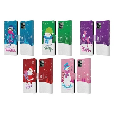 HEAD CASE CHRISTMAS TIDINGS LEATHER BOOK WALLET CASE FOR APPLE iPHONE PHONES - Image 1 of 4