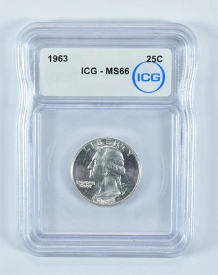 1963 Washington Quarter MS66 ICG - Image 1 of 4