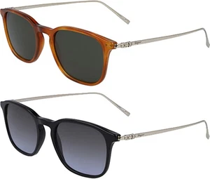 Ferragamo schmale Bügel klassische eckige Sonnenbrille - SF2846S - Italien - Bild 1 von 6