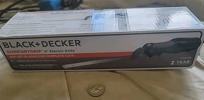 Cuchillo eléctrico Black & Decker EK500B ComfortGrip hojas de acero inoxidable 9" nuevo en caja Foto 1 de 4