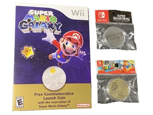 Lotto monete promozionali lancio Super Mario Galaxy, Odyssey, Smash Bros NUOVE - Foto 1 di 6