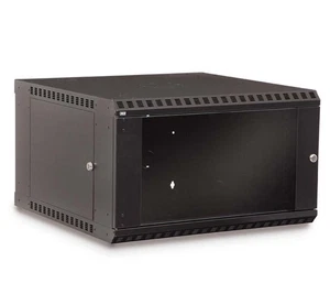 6U Wall Mount Cabinet 23inches Deep with Glass Door - Picture 1 of 2