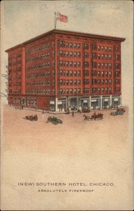 Chicago IL Illinois Southern Hotel "Fireproof " c1900-20'S Vintage Postcard - Picture 1 of 2