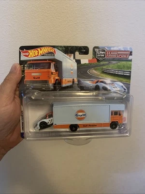 Hot Wheels Team Transport GULF Porsche 917 LH & Fleet Flyer #41. Free Shipping! - Image 1 of 3