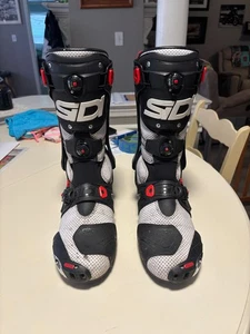 Sidi Rex Air Boots Black/White Size 10 good condition - Picture 1 of 7