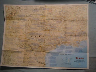 MAPA DE TEXAS LA FABRICACIÓN DE AMÉRICA + HISTORIA National Geographic marzo 1986 Foto 1 de 2