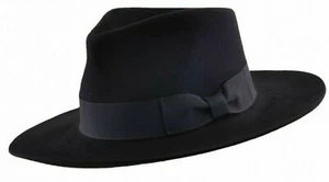 ✅ Gladwin Bond 100% lana Fedora sombrero hecho a mano lágrima lana sombrero banda de grano grueso - Imagen 1 de 2