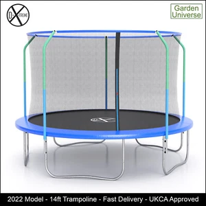 Trampoline 14ft with Safety Net and Ladder Garden Universe NEW Model UKCA - Picture 1 of 12