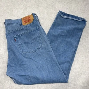 Levi's 501 Jeans Herren 42x32 Blau Button Fly Levi Strauss Denim C412 - Bild 1 von 9