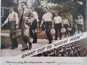 Kodak Print Ad Original Rare Vtg 1940s WW2 Films NY Folk John Niles Regent Cigs - Picture 1 of 12