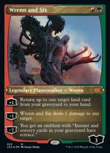 Wrenn and Six LÁMINA GRABADA PLUS EMBLEMA Double Masters 2022 casi nuevo como nuevo Magic The Gathering - Imagen 1 de 3