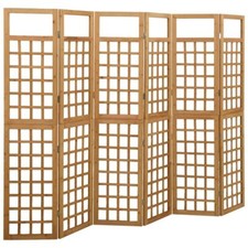 AX Paravento Divisorio Stanza Abete Legno Massello 2.425x1.8m Pieghevole 316481