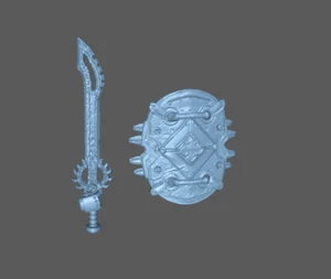 Gears Theron Sword + Shield (3x each) for SM marines bladeguard - Picture 1 of 1