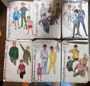 Lote de 6 camisas de traje Simplicity Boys Simplicity Boys 8 pijamas 1434 de colección - Imagen 1 de 2