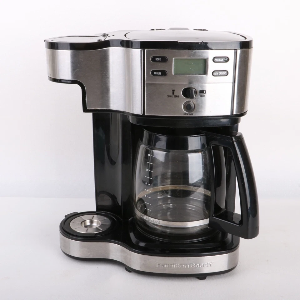 Hamilton Beach 2-Way Brewer 49980 Single Serve Coffee Maker and Full 12 Cup Pot - Image 1 of 4