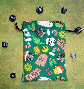 Star Wars Holly Jolly Galaxy Christmas dice bag, card bag, makeup bag - Picture 1 of 3