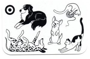 Target Dogs & Cats Black & White Gift Card No $ Value Collectible 7435 - Picture 1 of 1