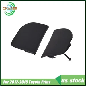 FOR 2012-2015 TOYOTA Prius 2PCS Black Front Bumper Tow Eye Hook Cover Cap - Picture 1 of 10